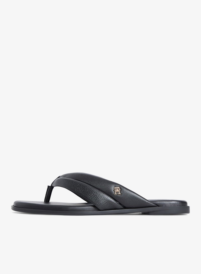 TOMMY HILFIGER Leather Toe Post Flip Flops - Image 2